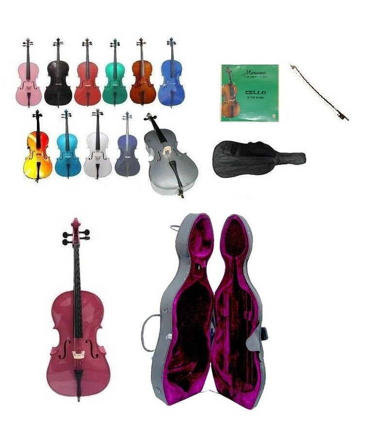 Merano 1/4 Cello,Case,Bag,Bow,Strings,Rosin,Bridge  for Beginner Student