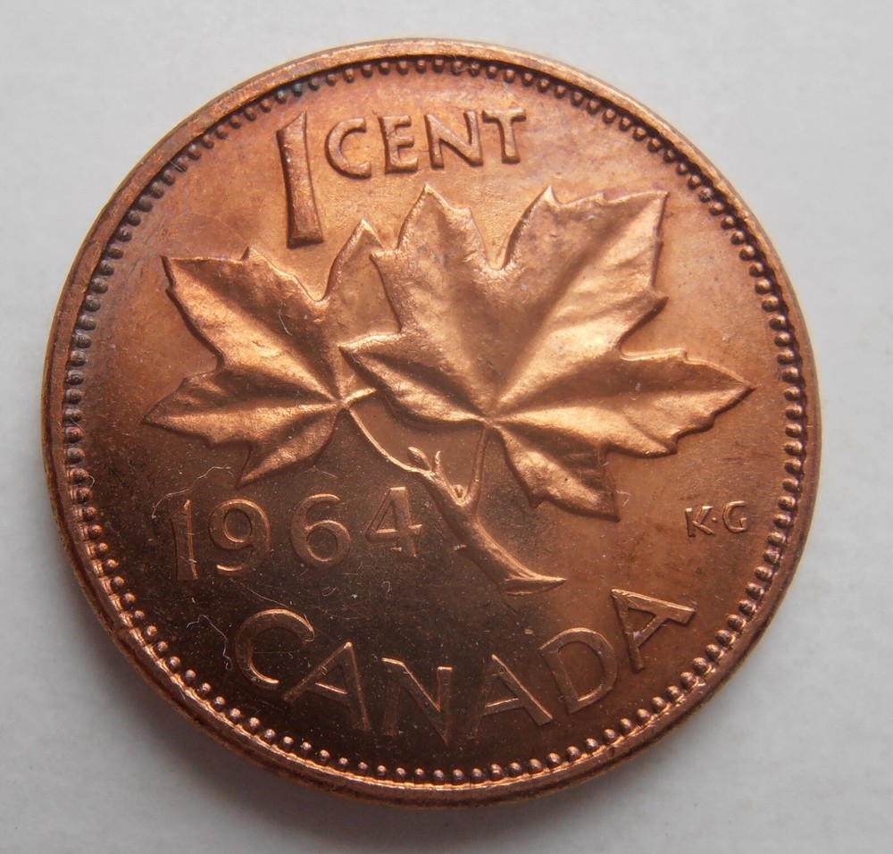 1964 CANADA 1 CENT UNCIRCULATED