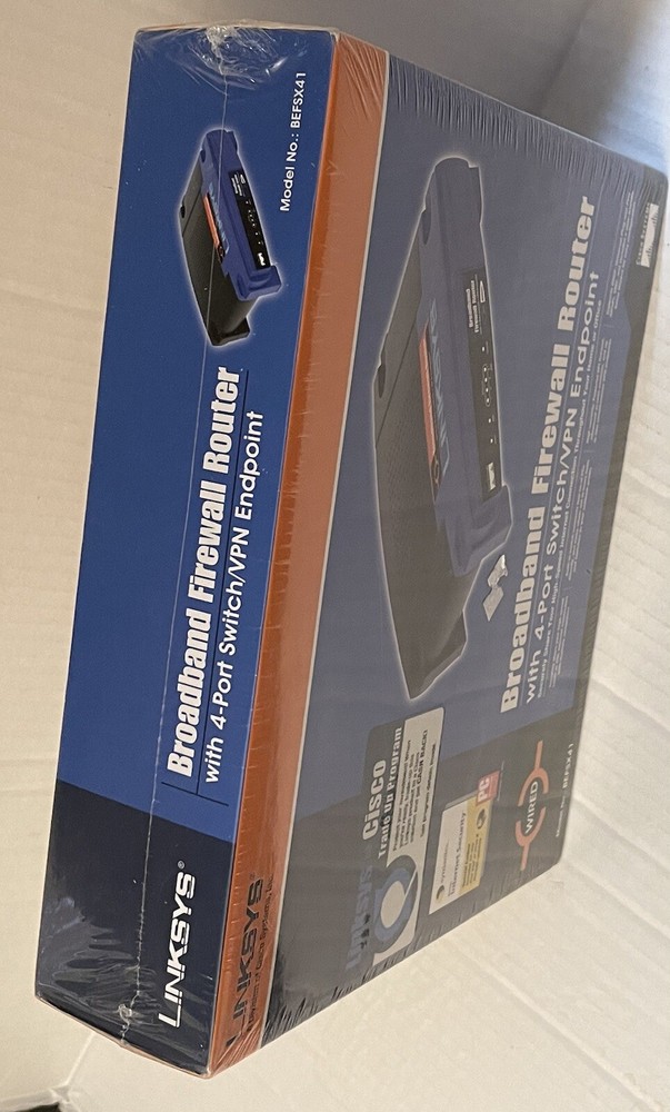 CISCO-LINSYS EtherFast BEFSX41 BROADBAND ROUTHER FIREWALL NEW in BOX