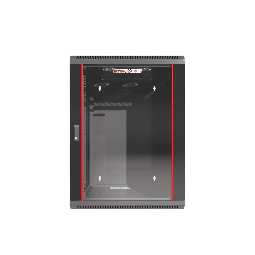 Server Rack 15U Wall Mount Cabinet Locking Networking Data Enclosure Glass Door