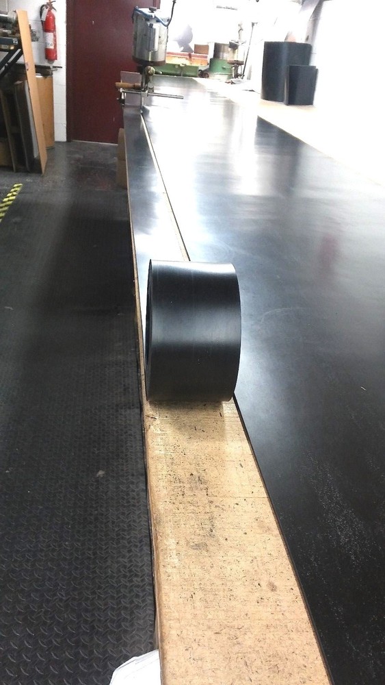 Neoprene Sheet Rubber Solid Strip 1/8" Thk x 3" W x 30-Foot 1-pc Roll 60D Std