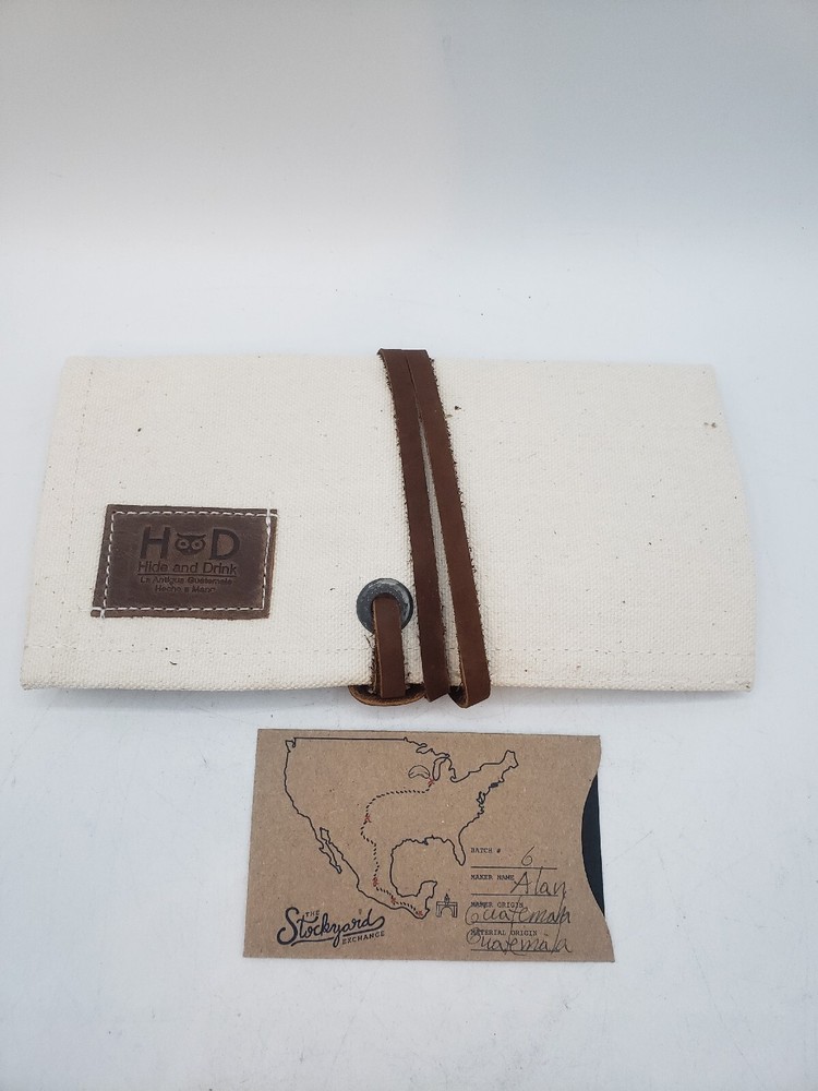 HIDE AND DRINK Rustic Canvas Travel Watch Roll, Tool Roll, EDC.