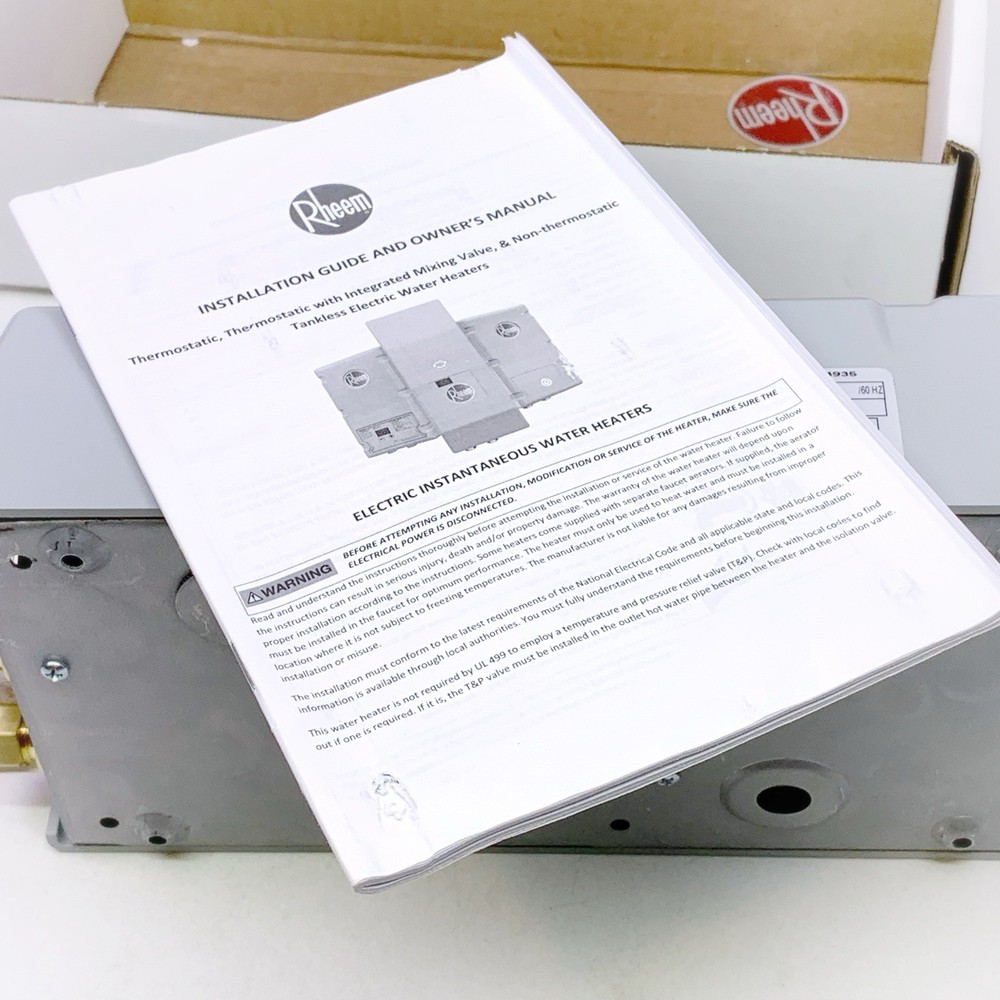 Rheem Non-Thermostatic Commercial Tankless Electric Water Heater 5.5kW, RTEH55