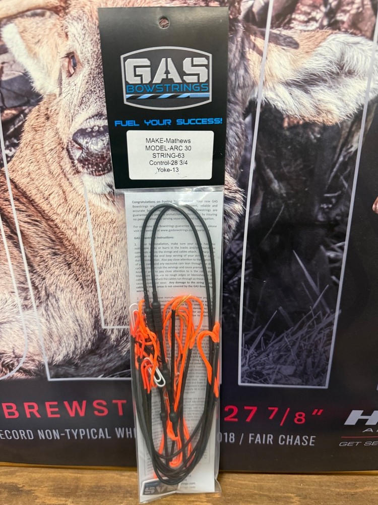 NEW Gas Mathews ARC 30 Bow Strings String COMPLETE SET Flo Orange