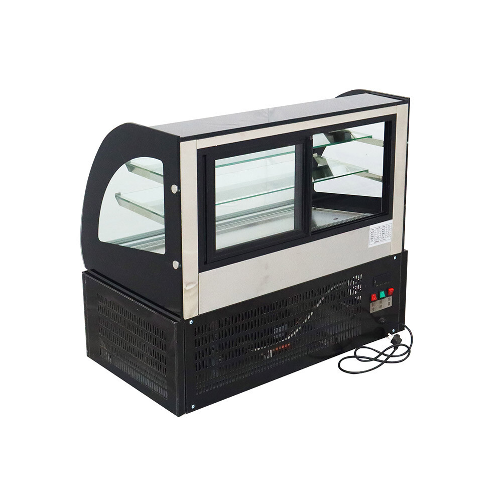 220V Desktop Refrigerated Cake Display Cabinet Cake Cooling Showcase LED Light