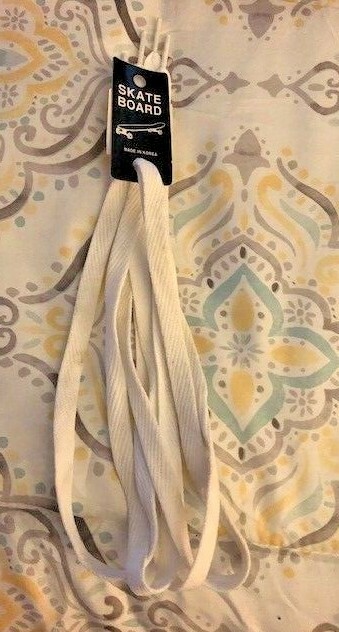 NWT VINTAGE WHITE SKATEBOARD SHOESTRINGS