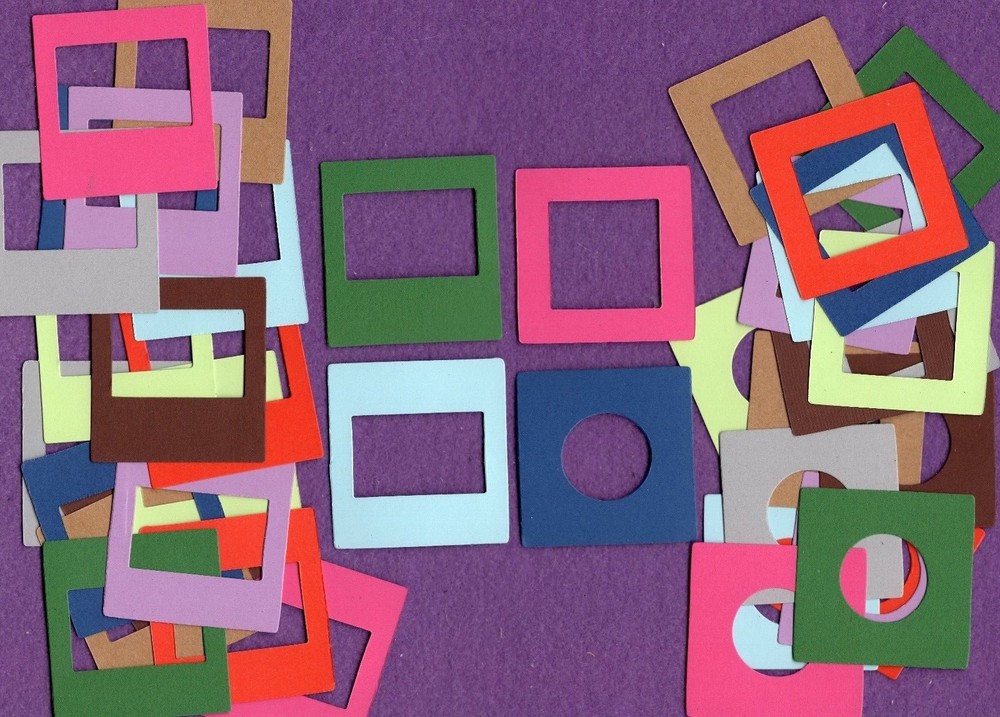 SLIDE FRAMES die cuts scrapbook cards