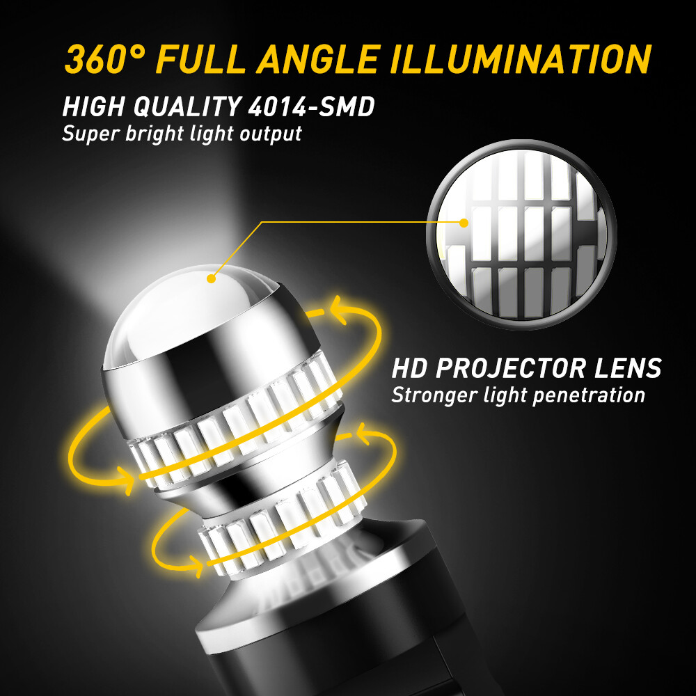 4pcs AUXITO LED Brake Stop Tail Light Bulbs 3157 3057 3357 3156 Red Turn Signal