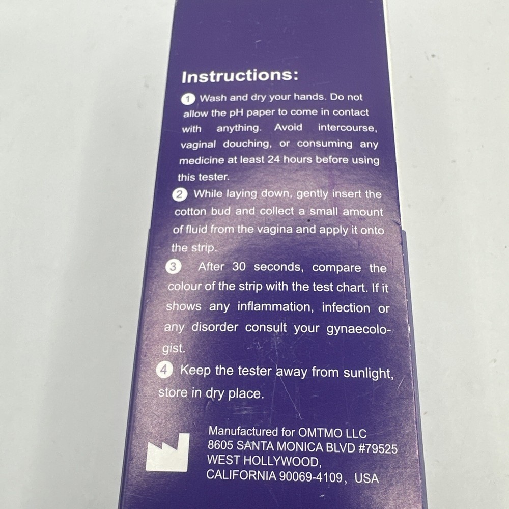 OMTMO Feminine pH Self Test Kit 6 Parameter (Vaginal Testing Only) | BB 10/2023