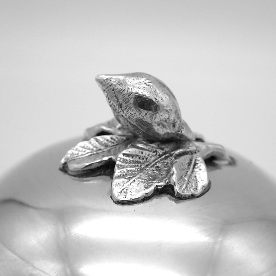 Spheric Box Flower Bud Finial 900 Silver