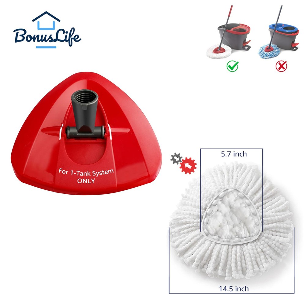 2 Pk Spin Mop Head Refill Ocedar EasyWring Microfiber Replacement Mop Heads