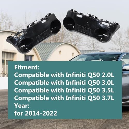 Pair Front Bumper Bracket Beam Mount Support Left & Right Compatible with