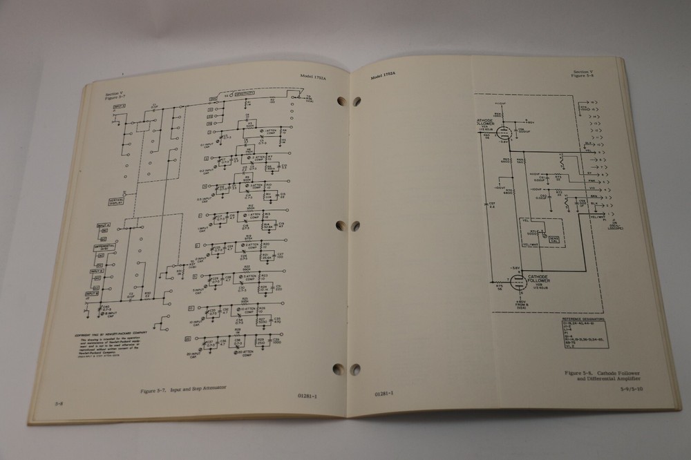 HP 1752A High Gain Vertical Amplifier OPERATING & SERVICE MANUAL