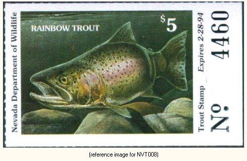 D2K Nevada Trout Stamp 1993-4 $5.00