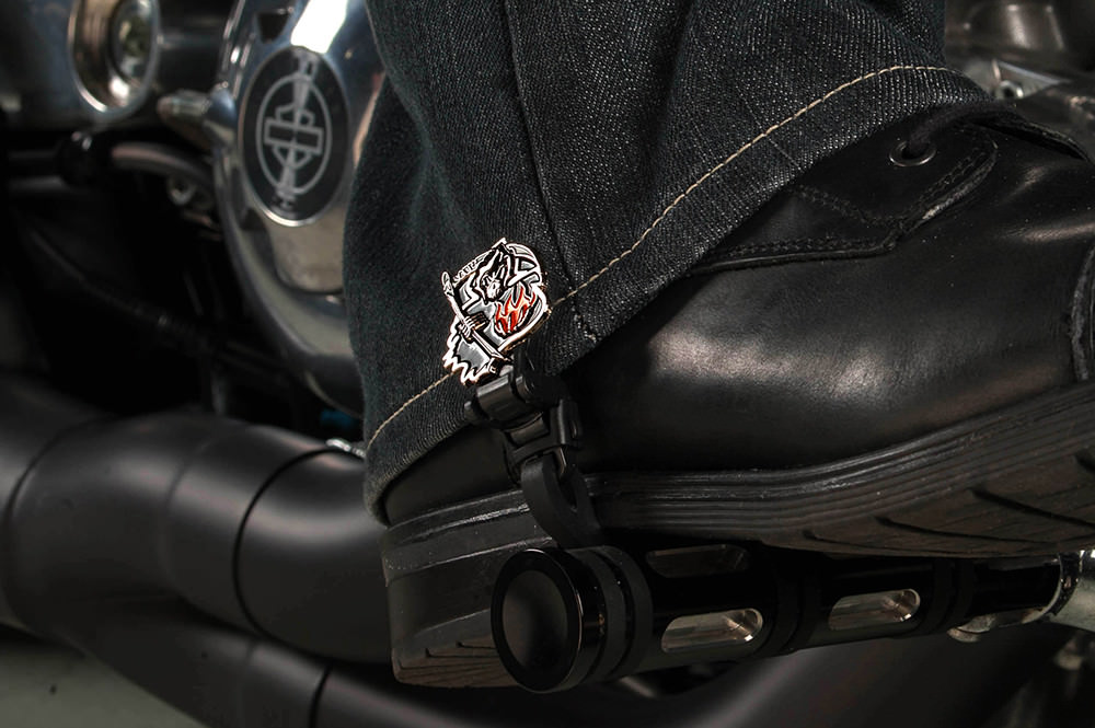 6" Grim Reaper Biker Boot Straps