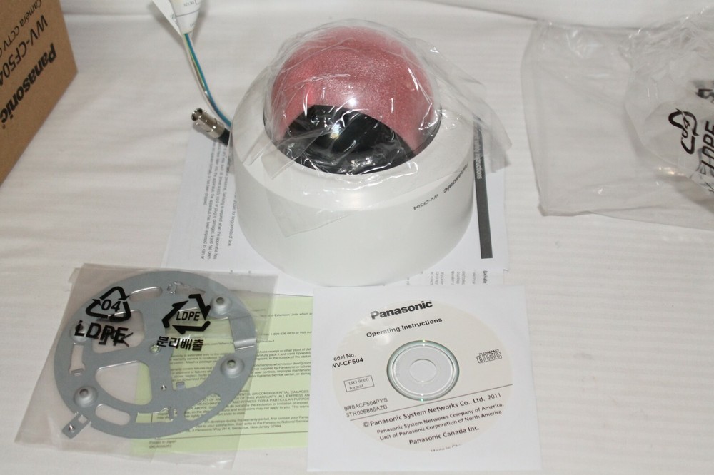 ONE NEW PANASONIC WV-CF504 COLOR CCTV CAMERA SUPER DYNAMIC 5 FIXED DOME CAMERA