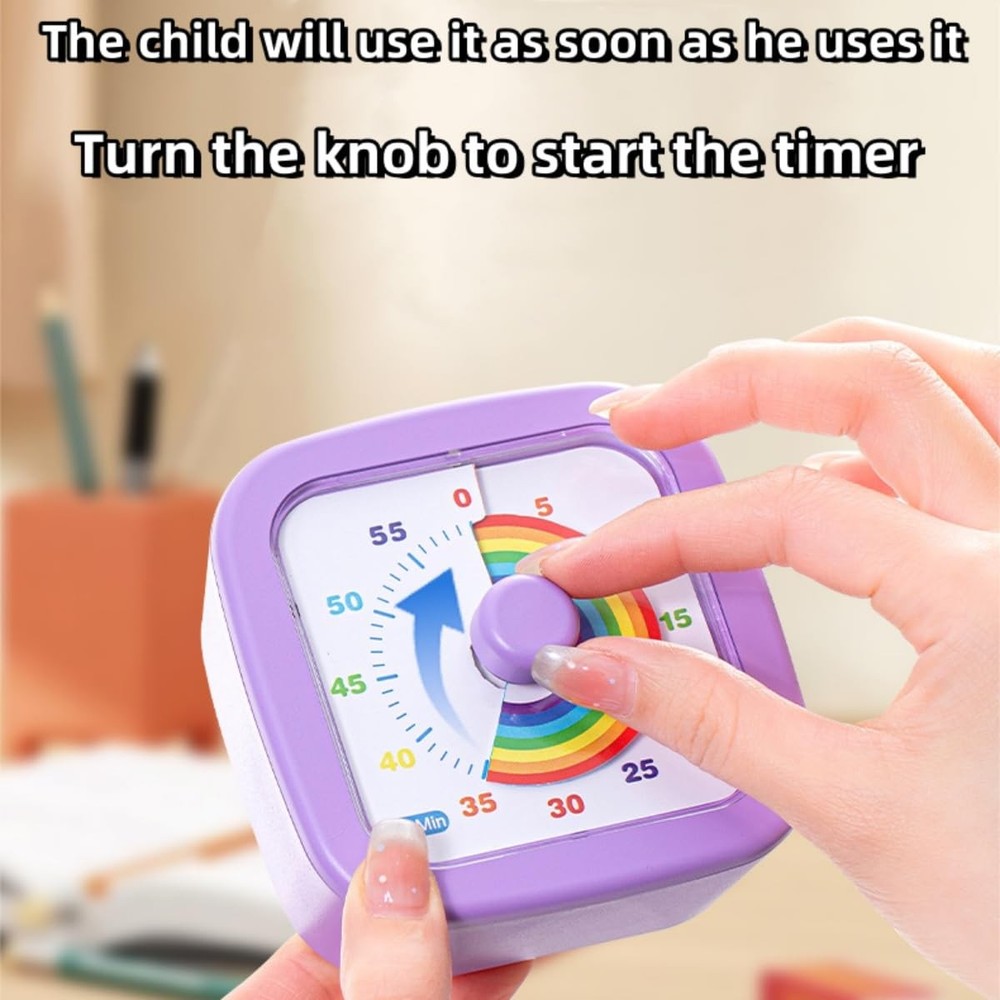 Kids Visual Timer Cute Rainbow 60 Minute Countdown Timer Time Management for...