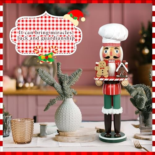 Gingerbread Nutcracker Wooden Baking Nutcracker Chef Christmas Chef Nutcracker