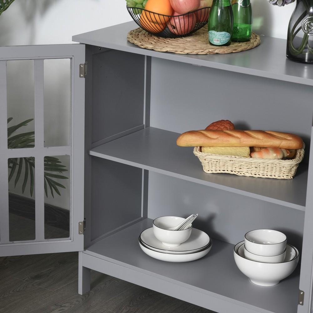 kleankin Sideboard Buffet, Storage Cabinet with 2 Doors, Credenza