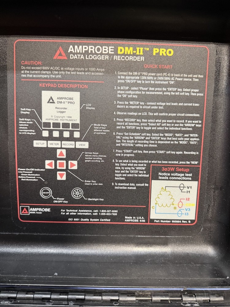 AMPROBE DM-II PRO Data Logger/Recorder