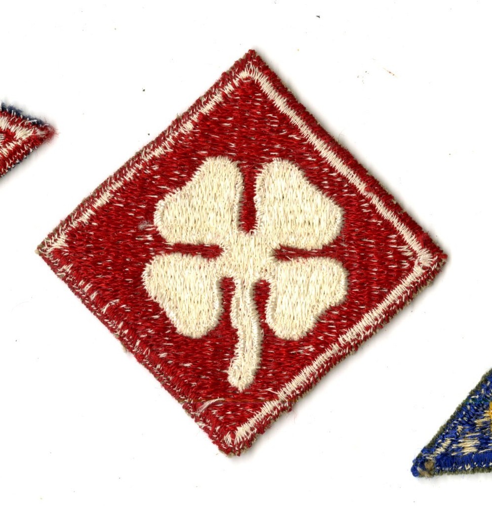 Fourth Army White Back Patch WWII Vintage Pearl Harbor Pacific Training