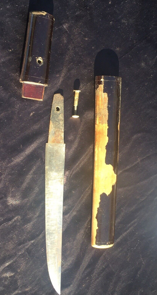 Old Antique JAPANESE SAMURAI SWORD - Small Hari-kari knife