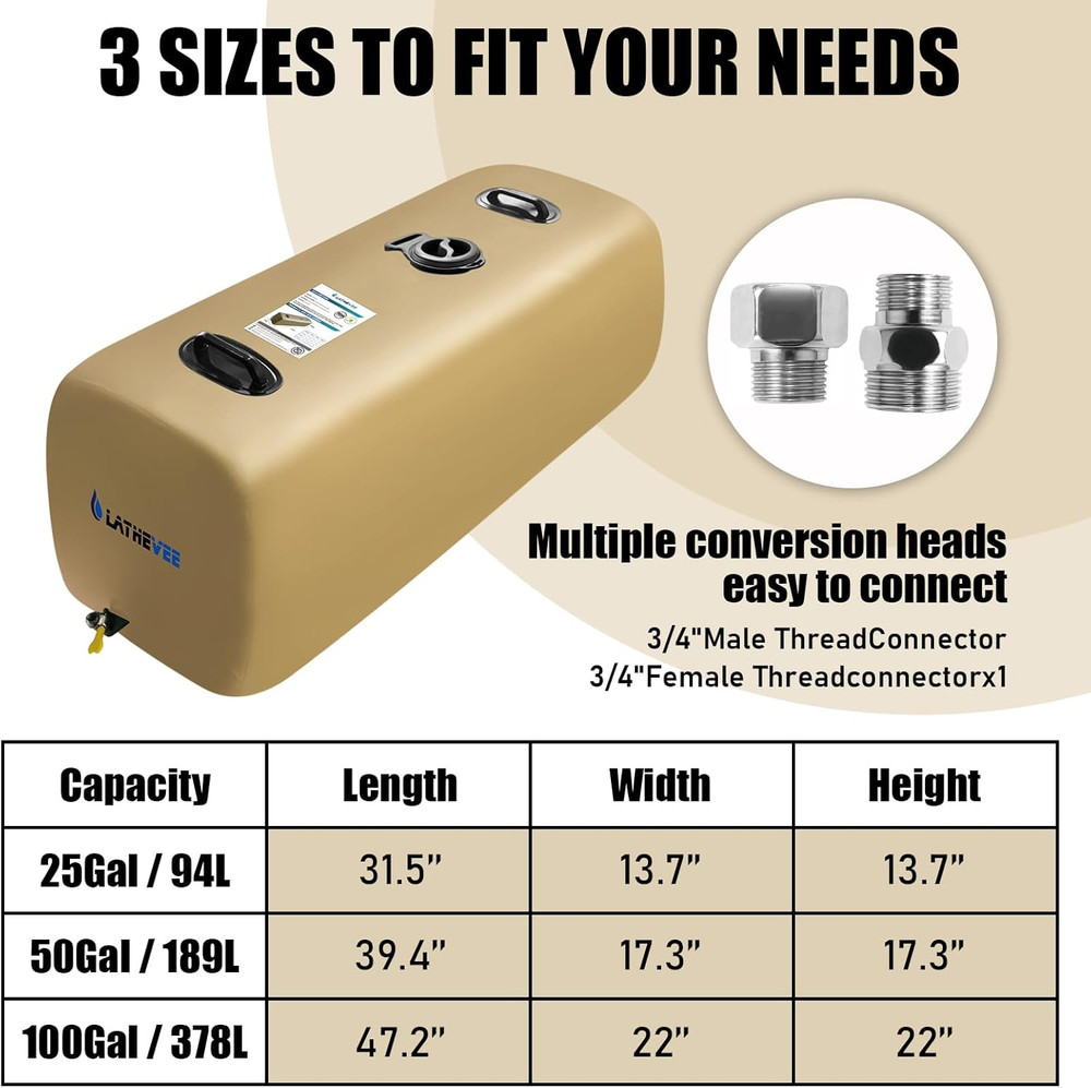 Drinking Water Storage Container,Portable Water Storage Bladder, RV Foldable Wat