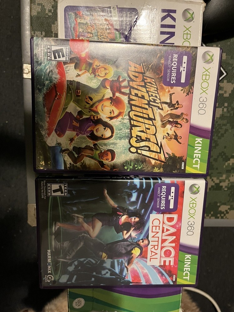 Xbox Kinect Sensor and 2 Xbox Kinect Games