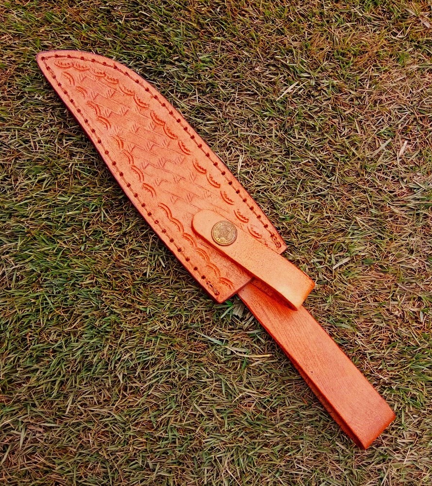 Custom Handmade Fixed blade Engraved Leather Sheath / Holster / Bowie Knife