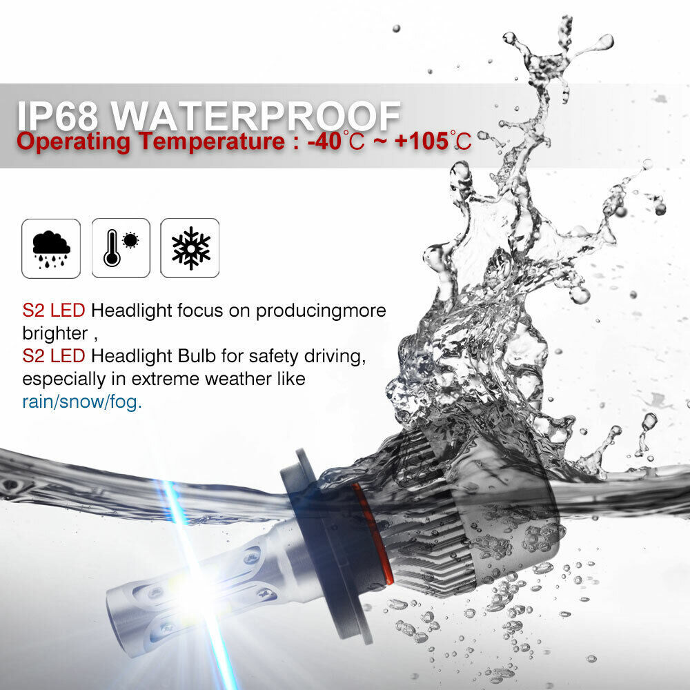 7 Inch led GLASS Headlight Round, ORIGINAL CLASSIC LOOK Conversion Chrome pair