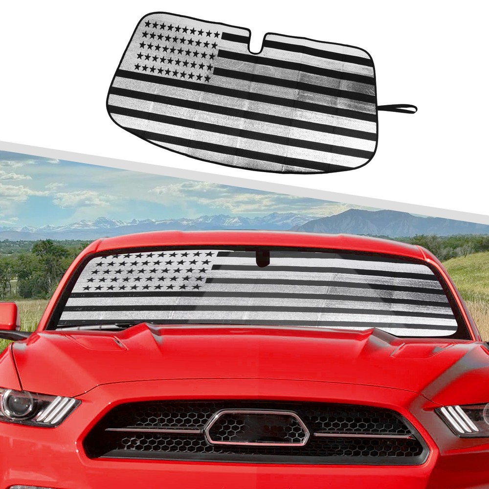 Windshield Visor SunShade Sun Shade US Flag Pattern For Ford Mustang 2015-2020