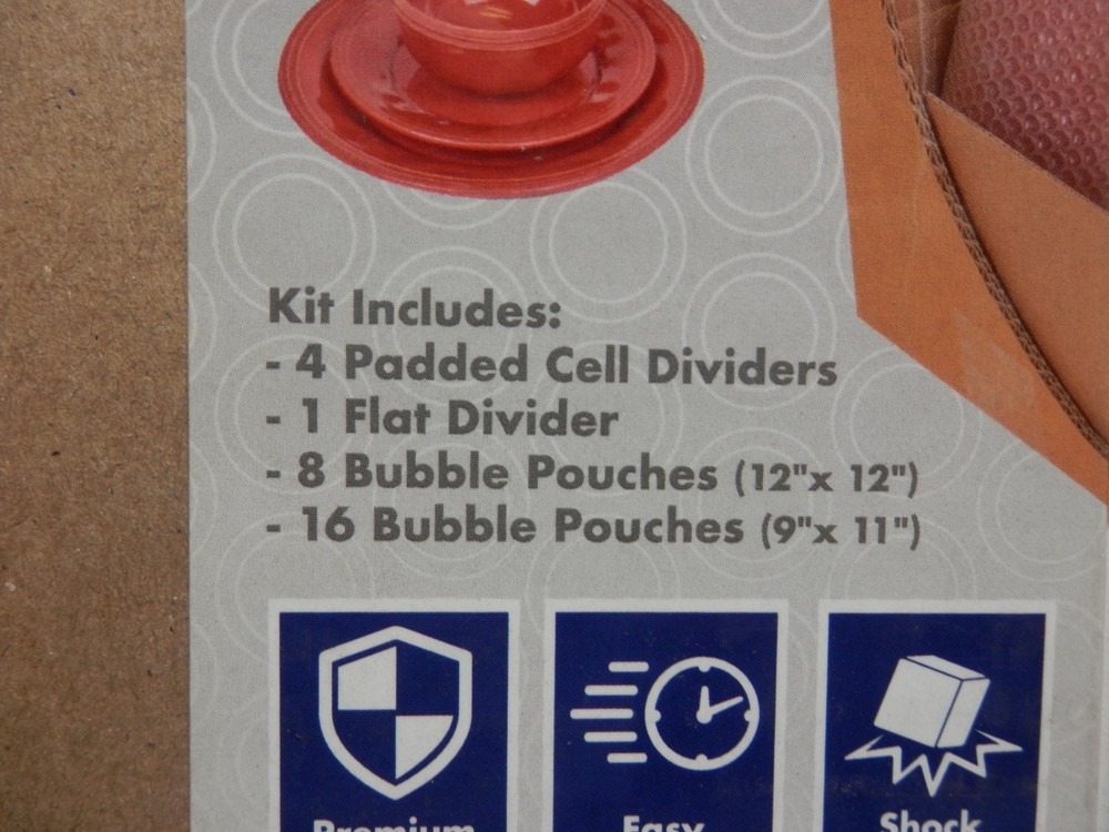 DISH PACKING KIT for Kitchen 8 Place Settings Pratt