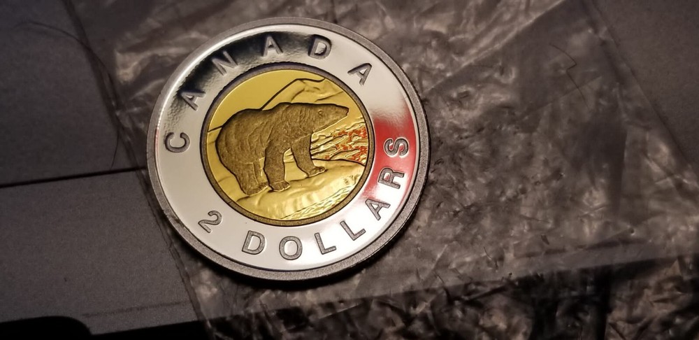 Canada 2012 Gold Plated Silver Gem $2 Coin.