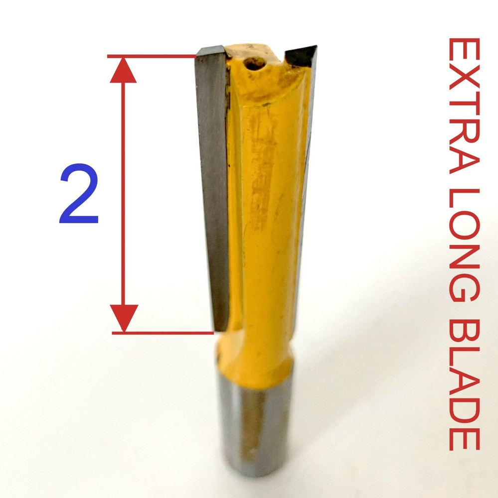 1 pc 1/2" SH 2" Blade Extra Long Straight Router Bit S