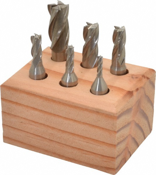 Value Collection 1/8 to 1/2", 4 Flute Square End Mill Set