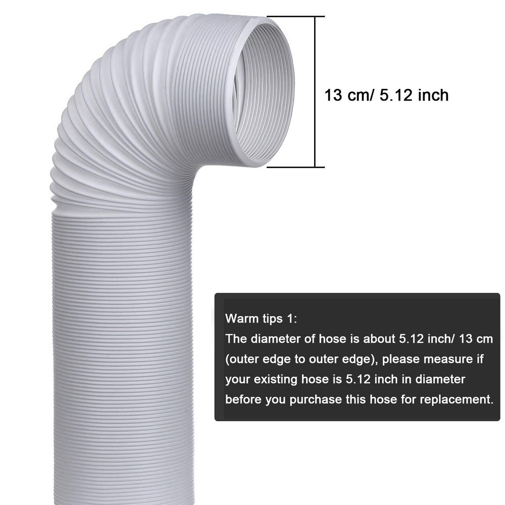 Air Conditioner Exhaust Hose with 5 Inches Diameter, Counterclockwise Thread ...
