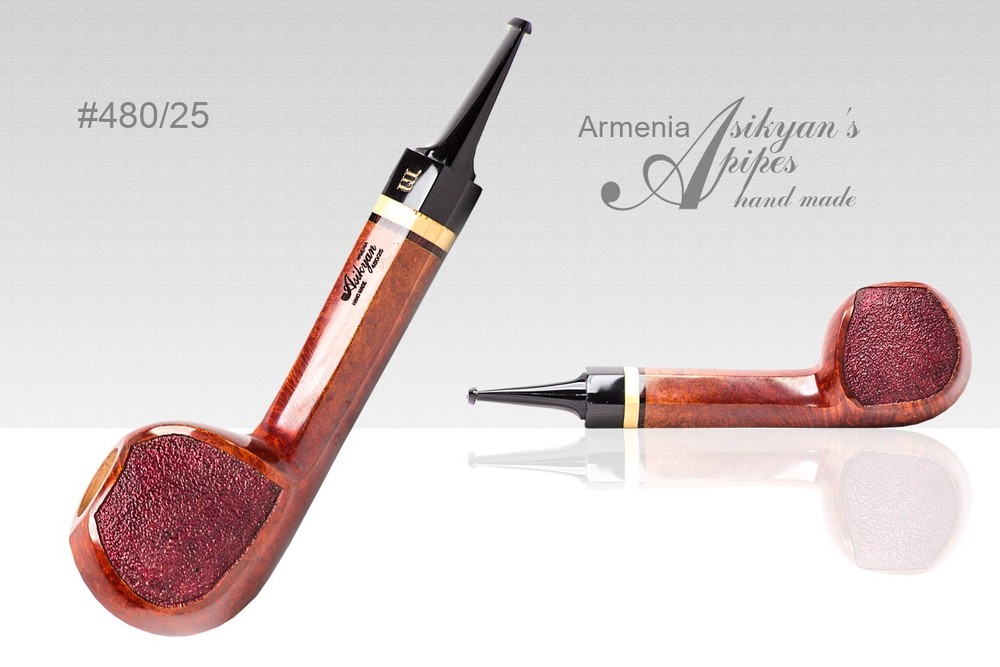 Asikyan Pipe #480/25 Blowfish Rusticated/Smooth Hand Made