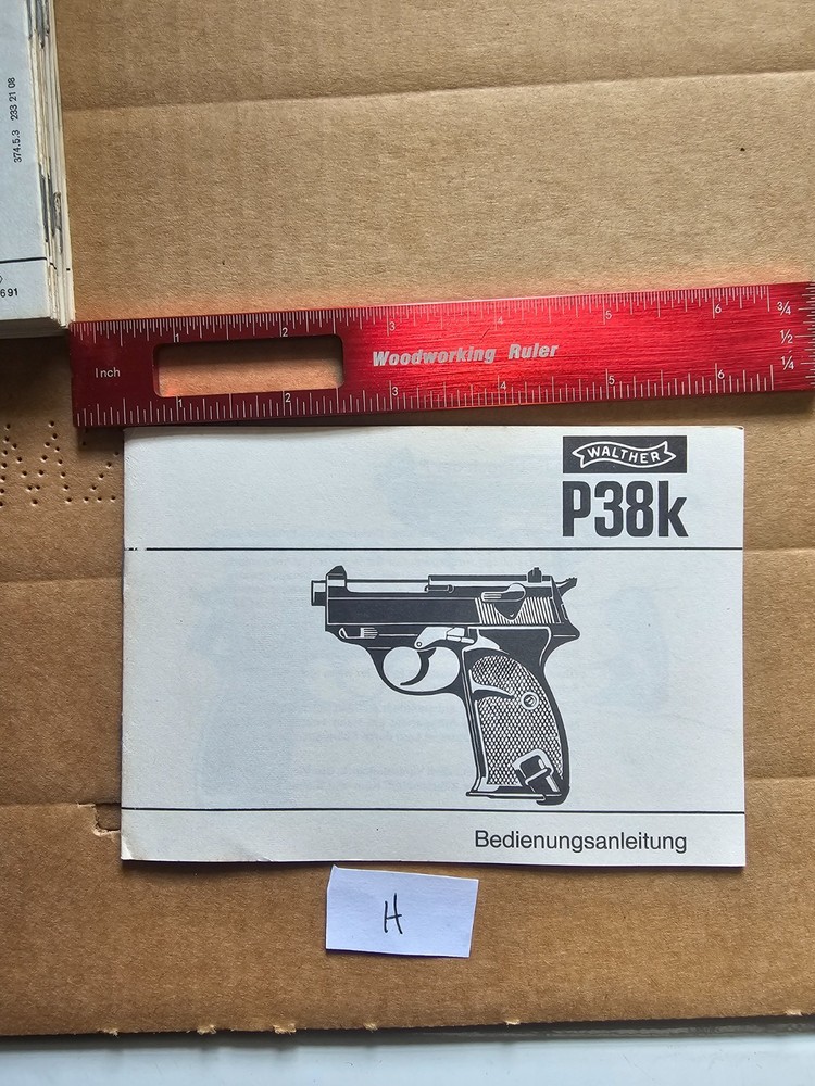 Walther P38K manual. Original, German. 16 pgs