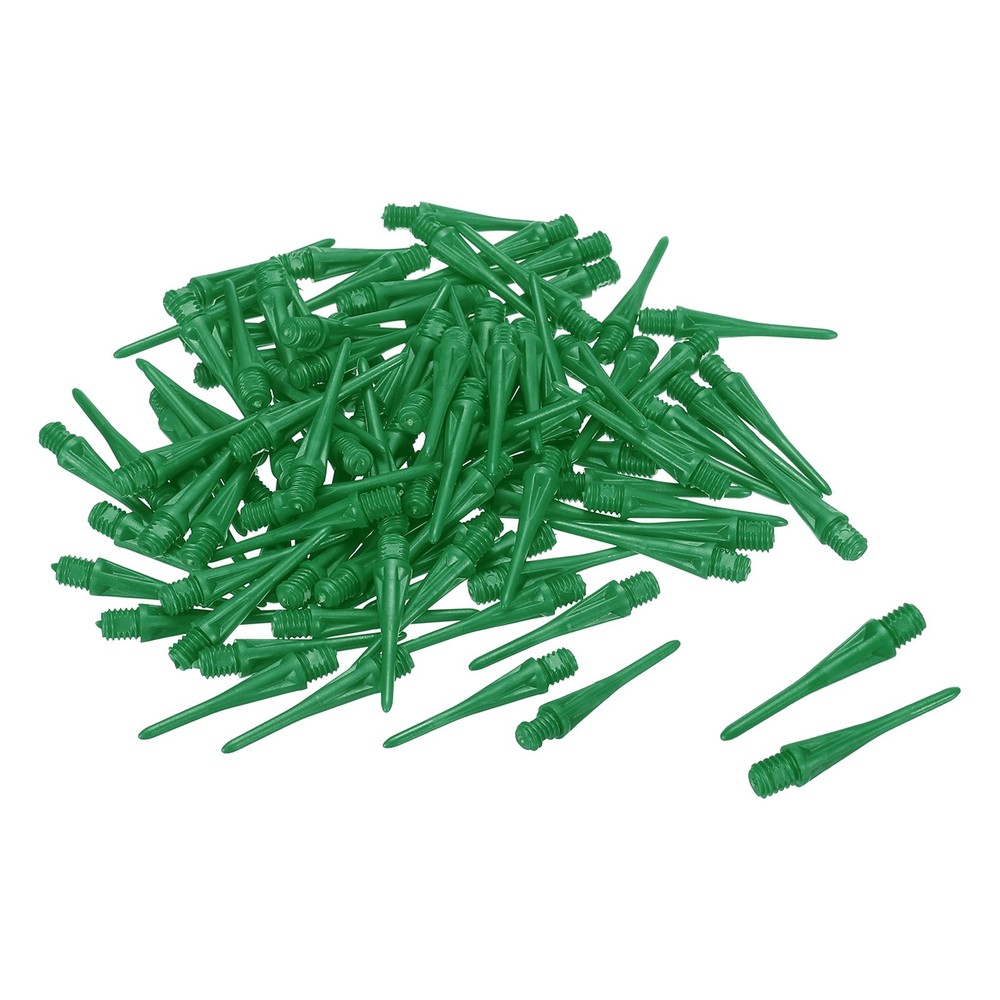 30Pcs Plastic Dart Tips,Game 2BA Thread Soft Darts Tips Green
