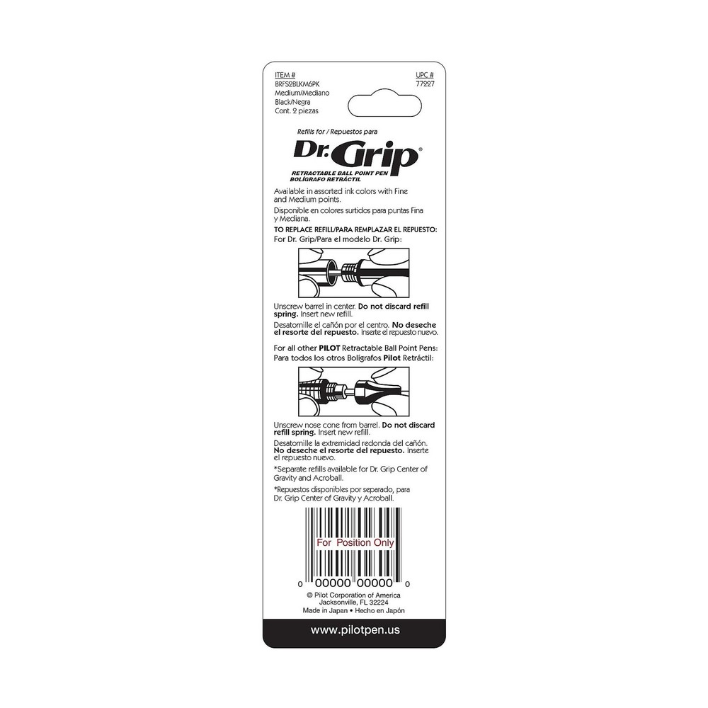 PILOT Dr. Grip Limited Refillable & Retractable Gel Pen, Medium Point, Black ...