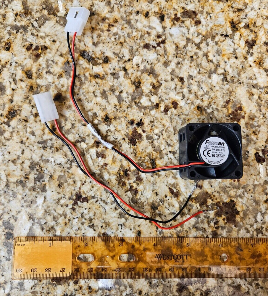 NEW - Mini Computer Fosan Fan DFB0412L Brushless (SG) + Extra Adapter 7" Cable!