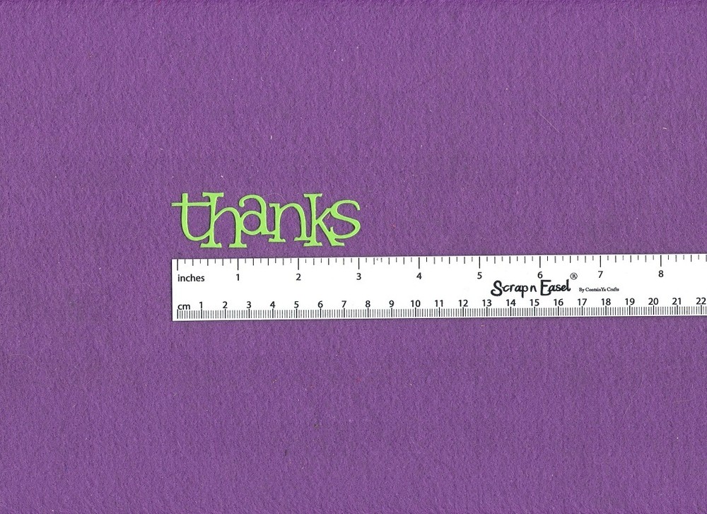 "THANKS" die cuts