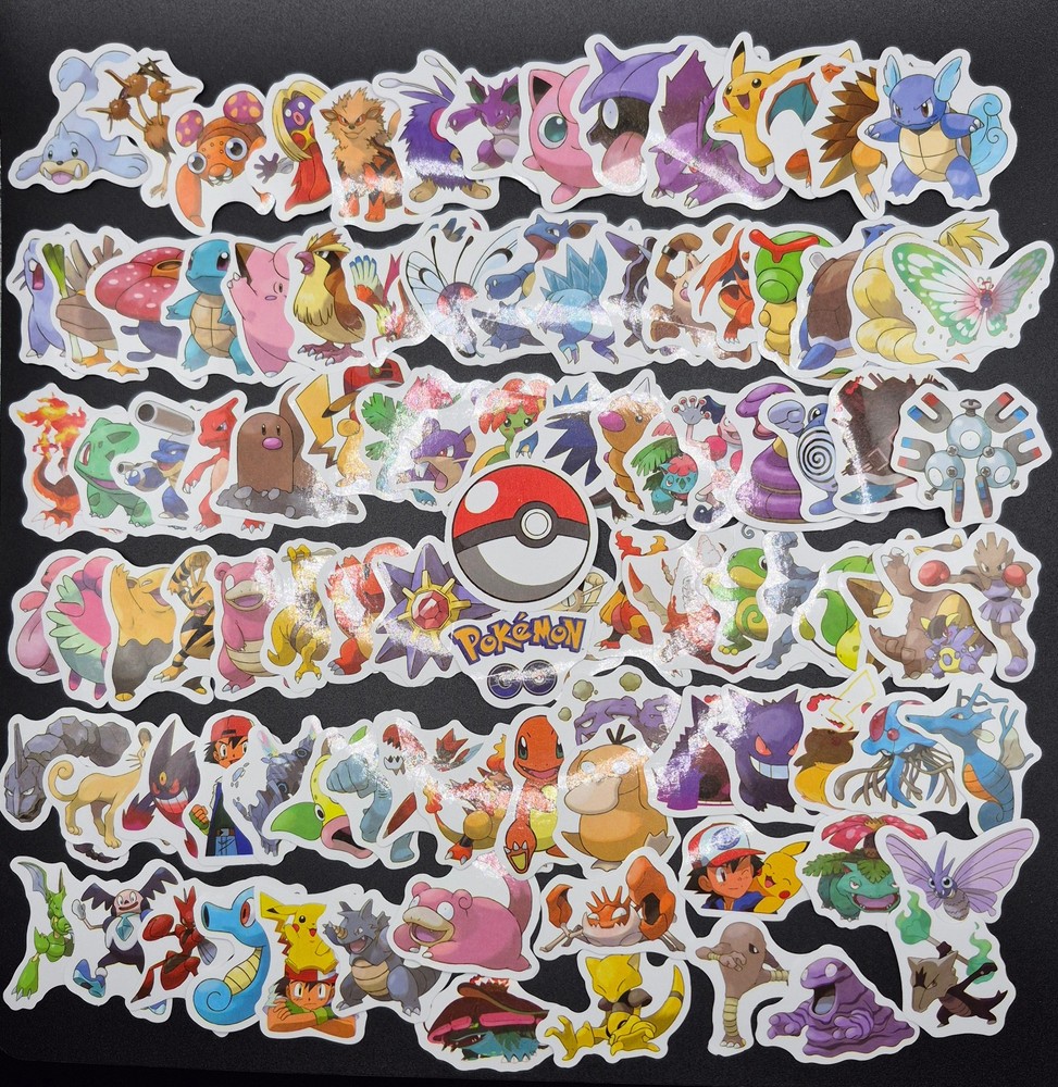 Pokemon Stickers 1000 Pack Master Bundle Decal Sticker Lot Bulk With Duplicates