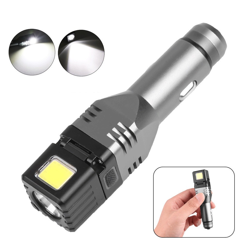 Portable XPG LED Car Cigarette Flashlight Rechargeable Light With USB Cable