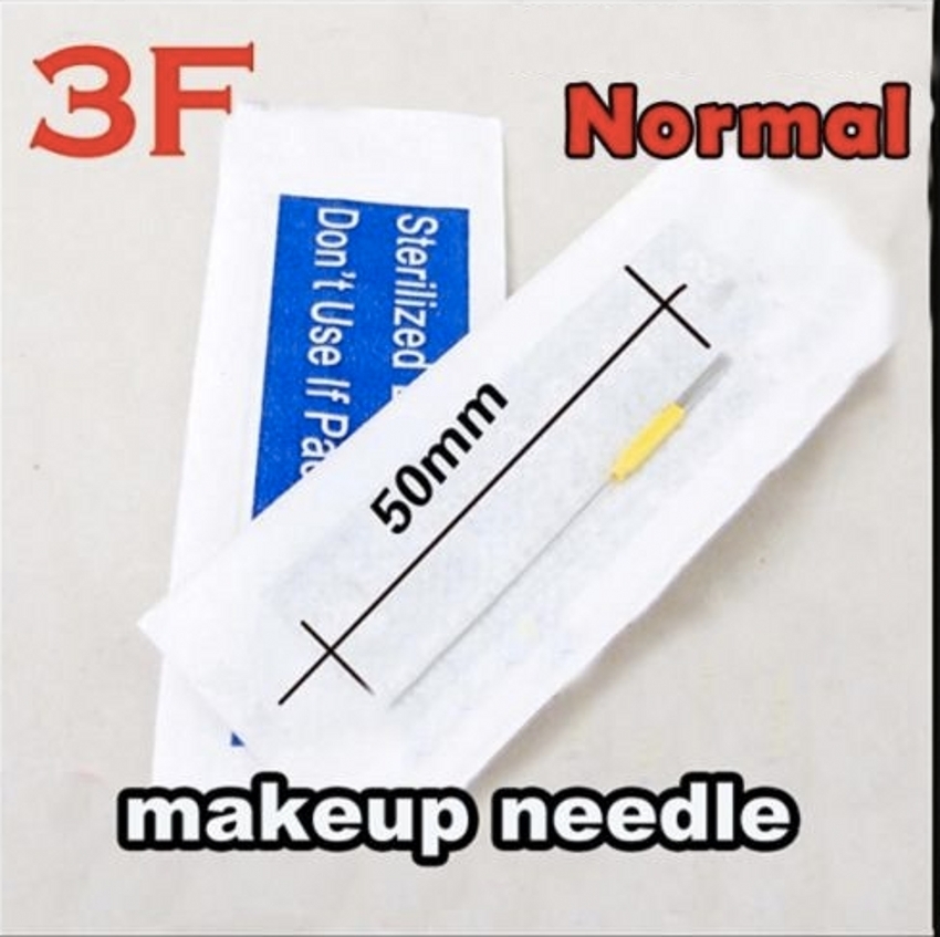 50 pcs 3F Tattoo Permanent Makeup machine Needle with 50 pcs 3F disposable tip