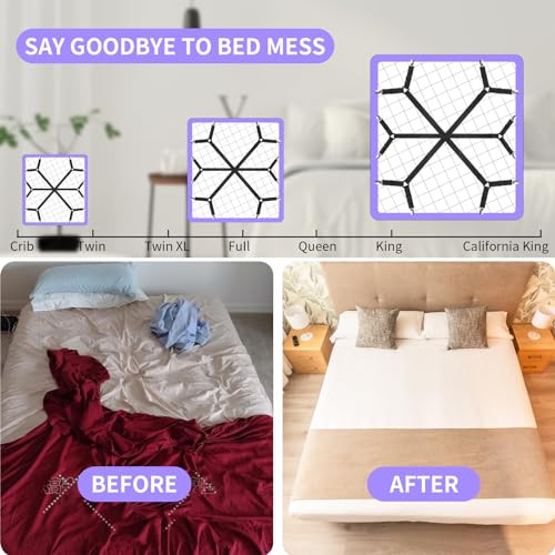 Bed Sheet Straps,3 PCS Secure and Sheet Holder Straps for Full Size