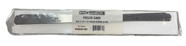 ProCheck .014" x 1/2" x 12" Feeler Gage Strips 5 Pack