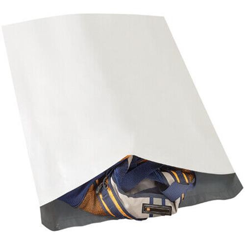 100 White Expansion Poly Mailers 26x28x5 Self-Seal