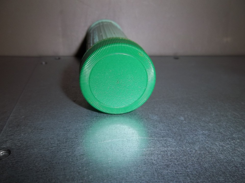 Green Two-Tone Plastic Polident Denture Tablet Case (no tablets)