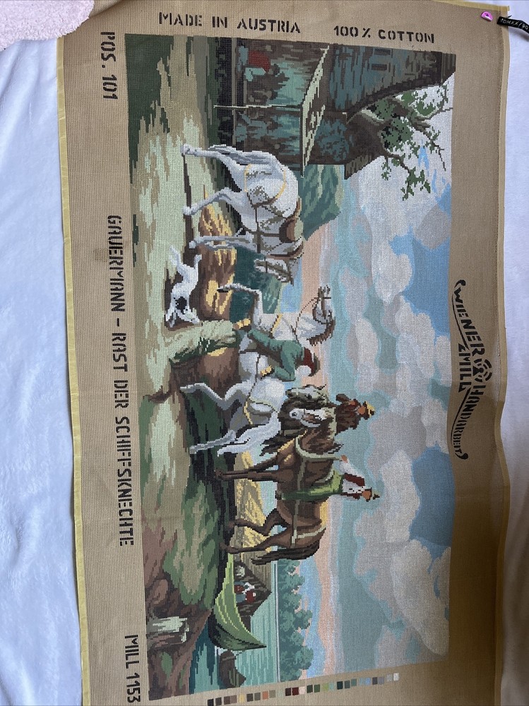 needlepoint canvas handpainted